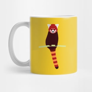 Red panda on a branch Mug